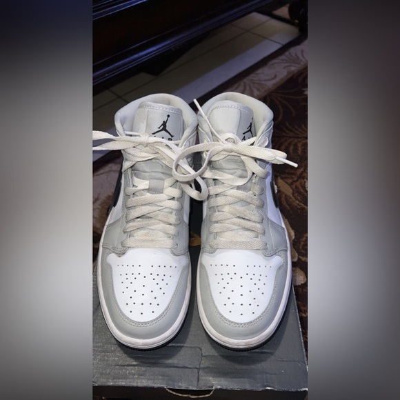 Jordan Shoes Womens Air Jordan Mid Grey Fog Poshmark